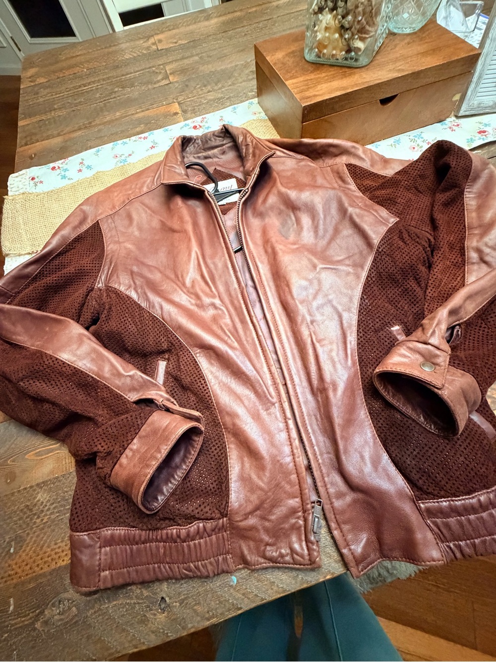 Stunning Vintage 80’s Remy Soft Leather 42 L Jacket with suede features GUC RARE - Picture 3 of 15